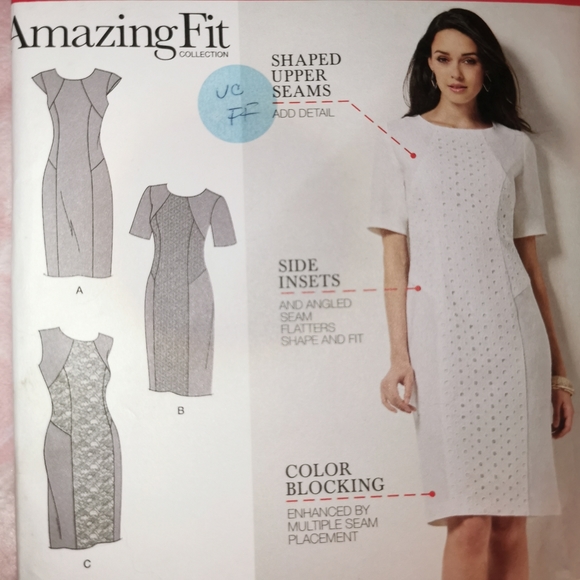 2 UC FF Simplicity Amazing Fit Dresses Sewing Patterns 8258 & 1156, size 10-18 - Picture 9 of 14